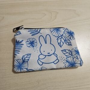 Kira x Miffy Hawaii Limited Edition Miffy Mini Coin Pouch White Blue 3.5x4.75"